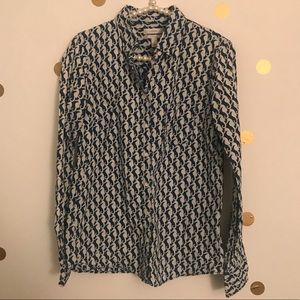 J. Crew Seahorse Boy fit Button Down Shirt Collar